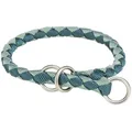 Obojok CAVO okrúhly polosťahovací, petrolejová / šalviová L: 47-55cm / o18mm