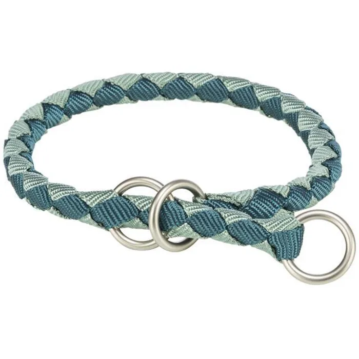 Hlavný obrázok produktu Obojek CAVO kulatý polostahovací, petrolejová/šalvějováL-XL: 52-60cm/ o18mm