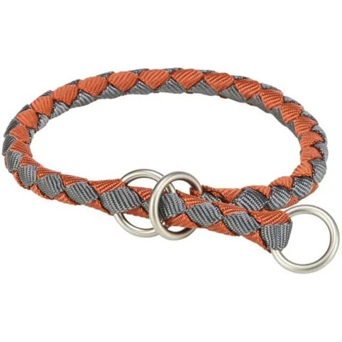 Hlavný obrázok produktu Obojek CAVO kulatý polostahovací, rezavá/grafit M-L: 43-51cm/ o18mm