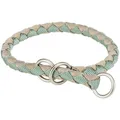 Obojok CAVO okrúhly polosťahovací, šalviová / piesková S-M: 35-41cm / o12mm