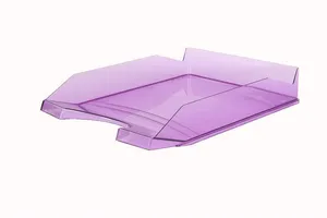 Odkladač, transparentný, fialový, plastový, VICTORIA