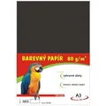 Papier na výtvarnú výchovu A3, 80 g/m², čierny, 100 listov