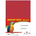 Papier na výtvarnú výchovu A3, 80 g/m², červený, 100 listov