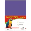 Papier na výtvarnú výchovu A3, 80 g/m², fialový, 100 listov