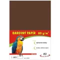 Papier na výtvarnú výchovu A3, 80 g/m², hnedý, 100 listov