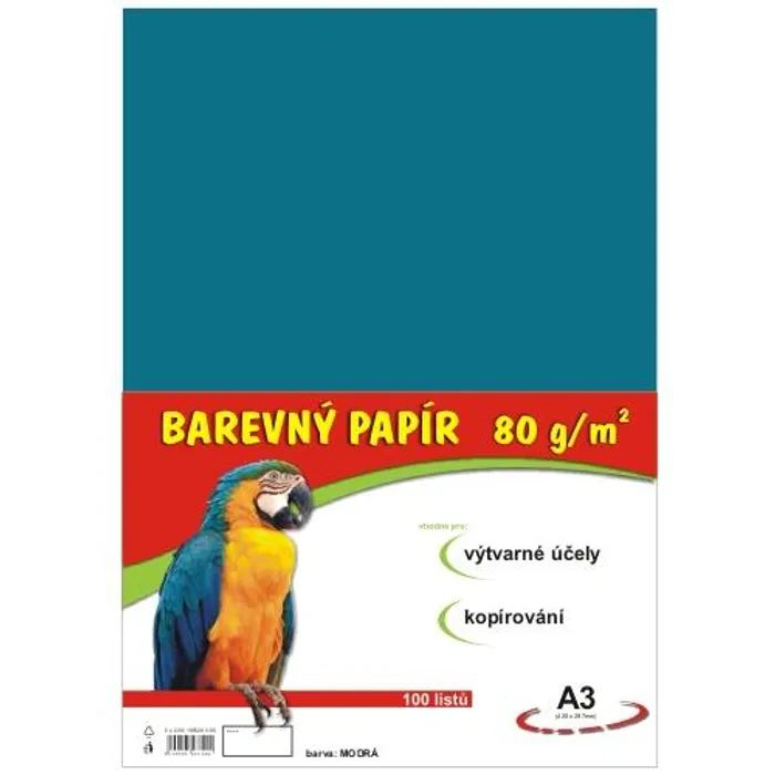 Hlavný obrázok produktu papír pro výtvarnou výchovu A3/100/80g světle modrý