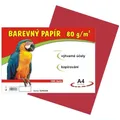 Papier na výtvarnú výchovu A4, 80 g/m², červený, 100 listov
