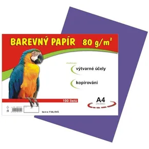 Papier na výtvarnú výchovu A4, 80 g/m², fialový, 100 listov