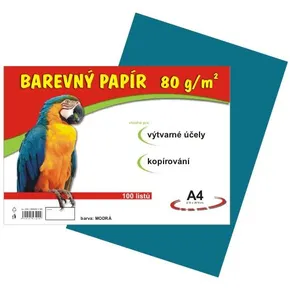 Papier na výtvarnú výchovu A4, 80 g/m², svetlomodrý, 100 listov