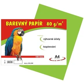 Papier na výtvarnú výchovu A4, 80 g/m², svetlozelený, 100 listov
