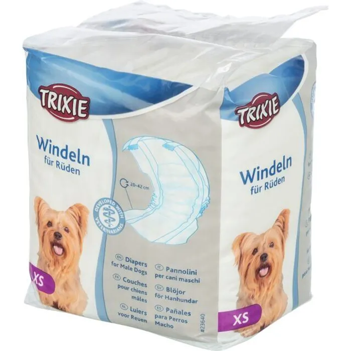 Hlavný obrázok produktu Papírové pleny pro psy (12 ks/bal.)NOVÝ - XS: pas: 20-42 cm