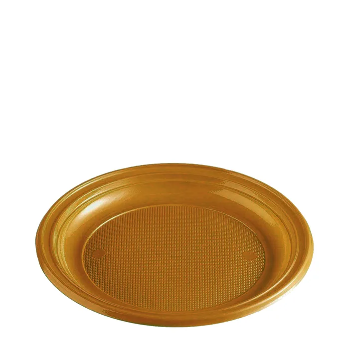Hlavný obrázok produktu Papírový talíř (FSC Mix) zlatý průměr 23cm [10 ks]