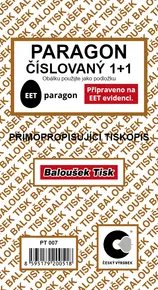 Paragon s číslovaním EET PT007