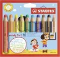 Ďalší obrázok produktu Pastelka, vodovka a voskovka v jednom STABILO Woody 3 v 1 - sada 10 ks