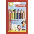 Ďalší obrázok produktu Pastelka, vodová farba a voskovka v jednom STABILO Woody 3 v 1 - 6 ks sada