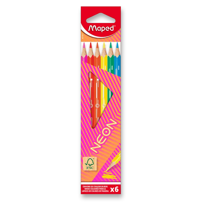 Hlavný obrázok produktu Pastelky Maped Neon 6 ks