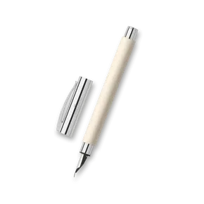Plniace pero Faber-Castell Ambition Precious Resin Cinematic White - hrot M