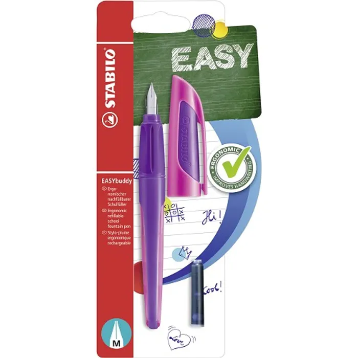 Hlavný obrázok produktu Plnicí pero se standardním hrotem M - STABILO EASYbuddy fialová/růžová