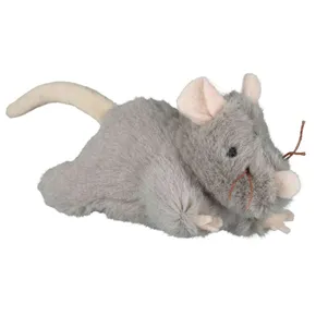 Plyšová myš šedá, robustná 15 cm