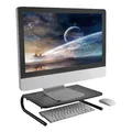 Ďalší obrázok produktu Podstavec pod monitor, priestor pre klávesnicu, čierny, oceľ-plast, 20 kg nosnosť, Powerton, ergo