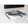 Ďalší obrázok produktu Podstavec pod monitor, priestor pre klávesnicu, čierny, oceľ-plast, 20 kg nosnosť, Powerton, ergo