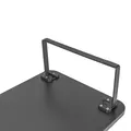 Ďalší obrázok produktu Podstavec pod monitor, priestor pre klávesnicu, rýchla montáž, čierny, oceľ, drevotrieska, 20 kg nosnosť, Powerton, ergo