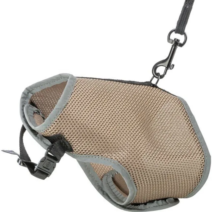 Hlavný obrázok produktu Postroj VESTA s vodítkem pro kočku 24-42 cm/1,20 m, šedobéžová