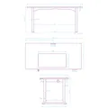 Ďalší obrázok produktu Pracovný stôl, elektricky nastaviteľná výška, biela doska, 160x75 cm, 74-116 cm, UPLIFT, s