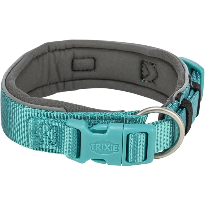 Hlavný obrázok produktu PREMIUM obojek EXTRA široký, aqua/grafit M-L: 40-48 cm/40 mm