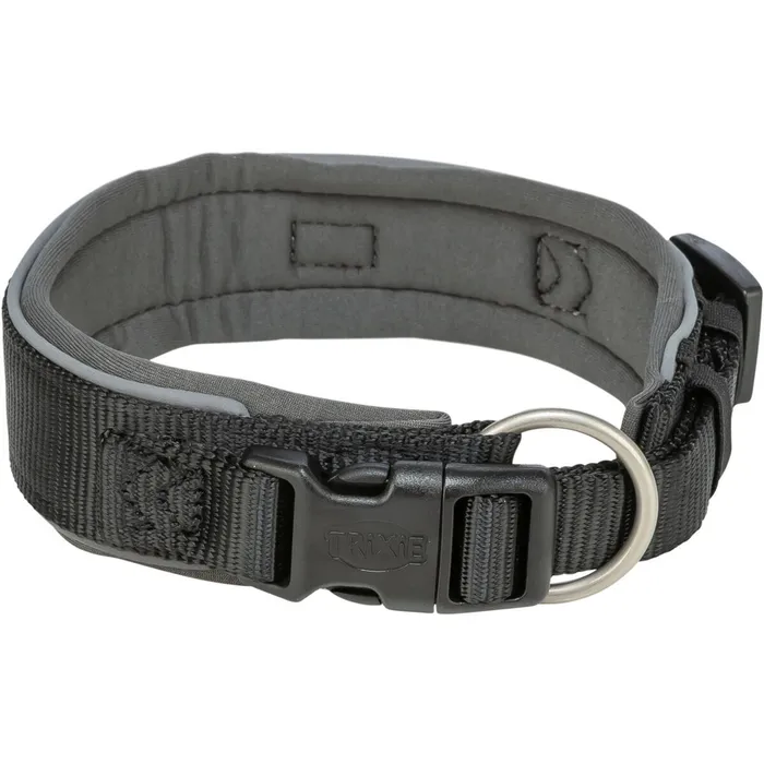 Hlavný obrázok produktu PREMIUM obojek extra široký, černá/grafit L-XL: 53-62 cm/50 mm