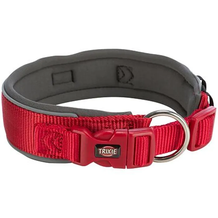 Hlavný obrázok produktu PREMIUM obojek extra široký, červená/grafit L-XL: 53-62 cm/50 mm