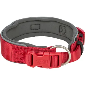 PREMIUM obojok extra široký, červená/grafit XS-S: 27-35 cm/25 mm