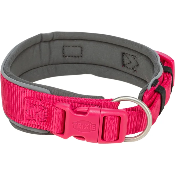 Hlavný obrázok produktu PREMIUM obojek extra široký, fuchsia/grafit L: 46-55 cm/50 mm