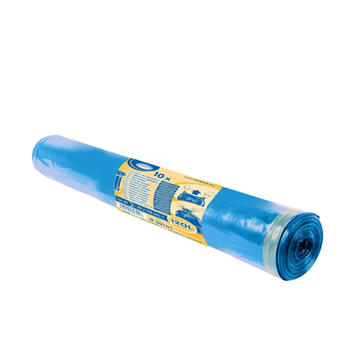 Hlavný obrázok produktu Pytel na odpadky (LDPE) zatahovací modrý 70 x 100 cm 120L [10 ks]