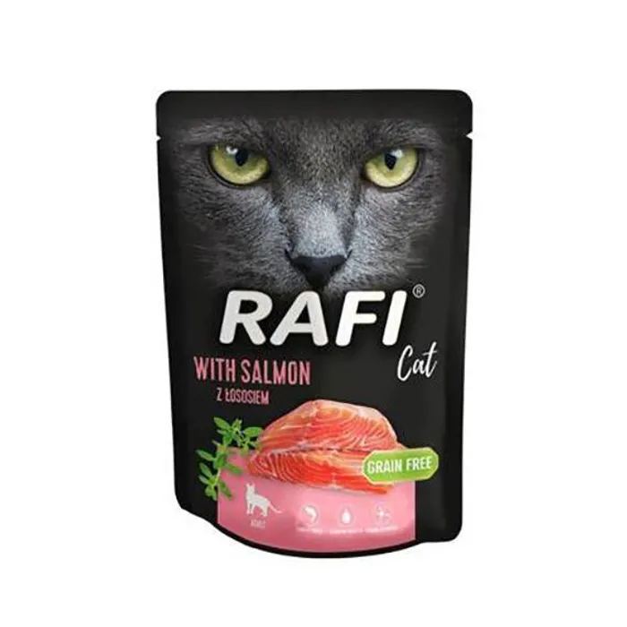 Hlavný obrázok produktu RAFI kompletní krmivo s lososem pro kočky, bez obilovin, kapsička 300 g
