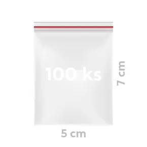 Rýchlouzatváracie vrecko (LDPE) 5 x 7 cm [100 ks]