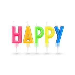 Sada sviečok na špajdli "HAPPY BIRTHDAY" 65 mm [1 sada]