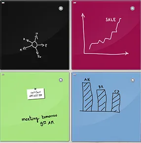 Sklenená magnetická tabuľa 150x100 cm - čierna