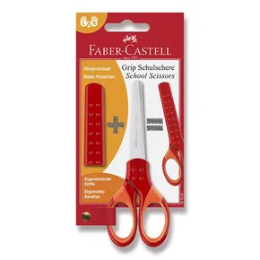 Školské nožnice Faber-Castell červené