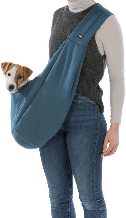 Hlavný obrázok produktu SOFT front carrier - přední látkové nosítko/taška, 22 x 20 x 60 cm, modrá/šedá (max. 5kg)