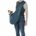 Ďalší obrázok produktu SOFT front carrier - predné látkové nosítko/taška, 22 x 20 x 60 cm, modrá/šedá (max. 5kg)