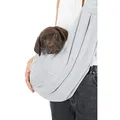 Ďalší obrázok produktu SOFT front carrier - predné látkové nosítko/taška, 22 x 20 x 60 cm, svetlosivá/mätová (max