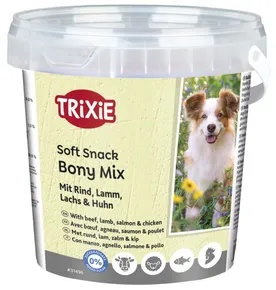 Soft Snack Bony MIX - hovädzie, jahňacie, losos, kura 500 g