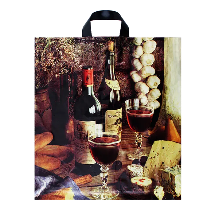 Hlavný obrázok produktu Taška igelitová LDPE foto ucho 46x50+5 cm - víno
