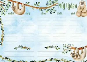 Týždenný plánovač A4 - Pomalý tvor
