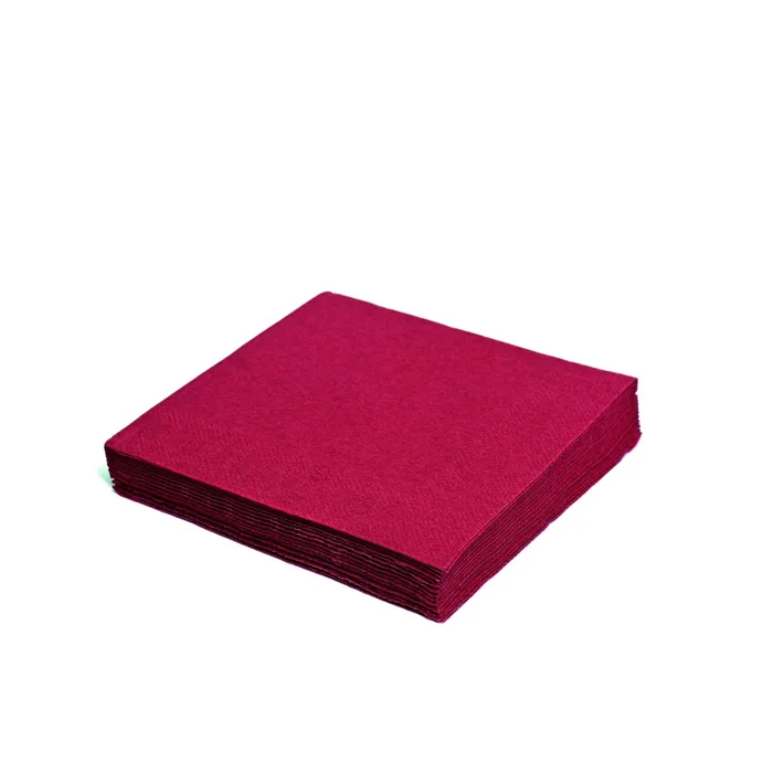 Hlavný obrázok produktu Ubrousky 3-vrstvé, 40 x 40 cm bordové [250 ks]
