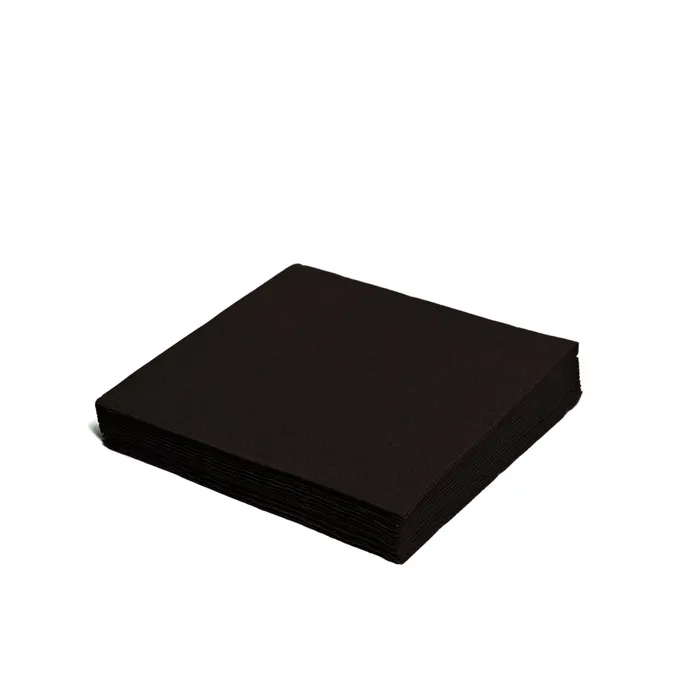 Hlavný obrázok produktu Ubrousky 3-vrstvé, 40 x 40 cm černé [250 ks]