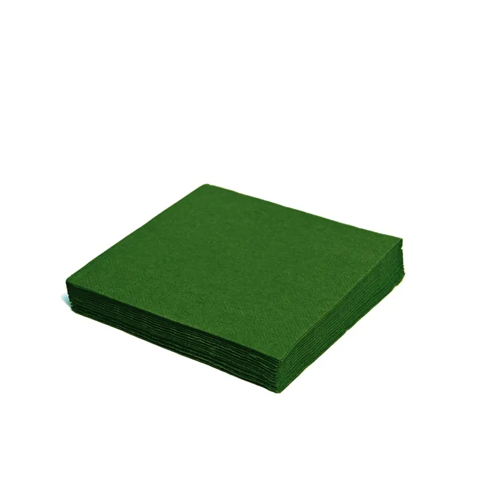 Hlavný obrázok produktu Ubrousky 3-vrstvé, 40 x 40 cm tmavě zelené [250 ks]