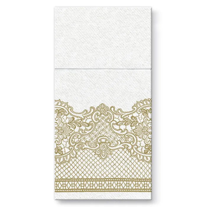 Hlavný obrázok produktu Ubrousky na příbory PAW AIRLAID 40x40cm Royal Lace Gold [25 ks]