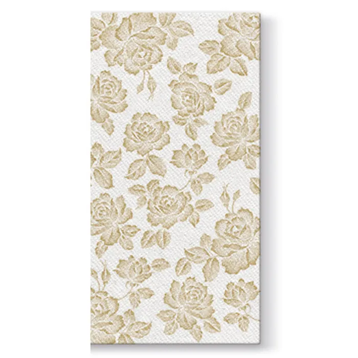 Hlavný obrázok produktu Ubrousky na příbory PAW AIRLAID 40x40cm Subtle Roses Gold [25 ks]